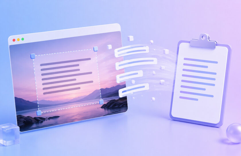 Extract text from an image or screenshot on Mac illustration