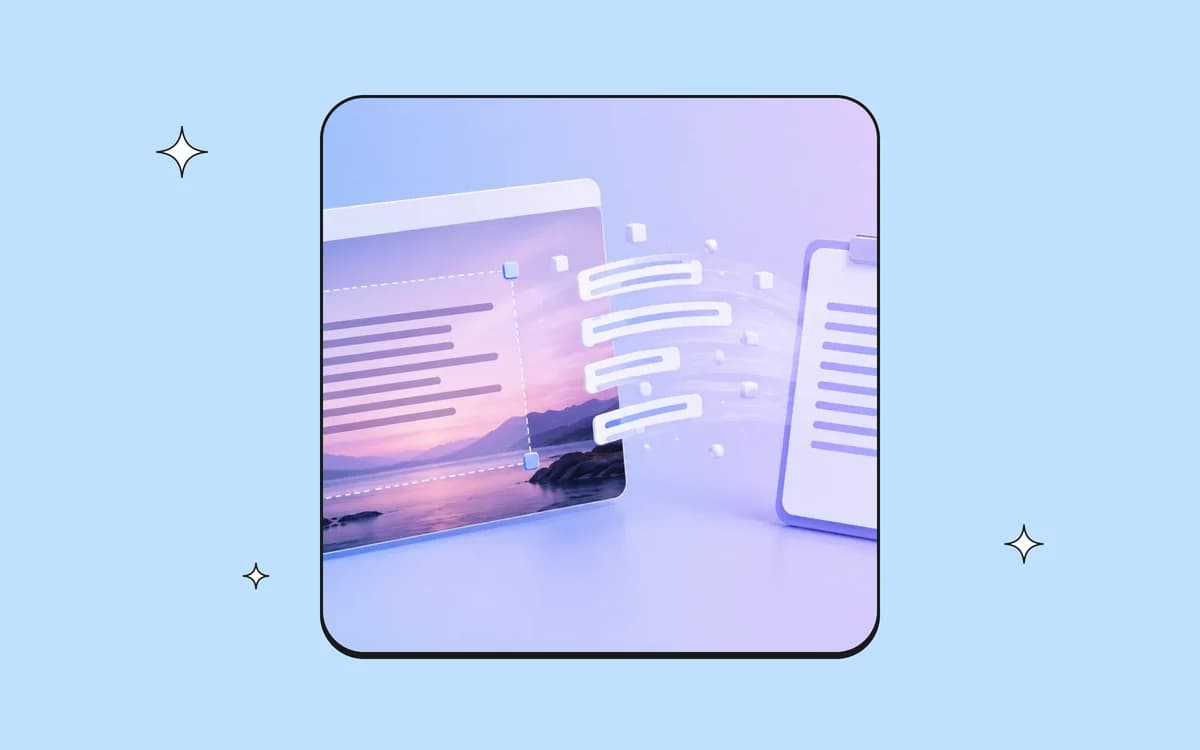 Extract text from an image or screenshot on Mac illustration