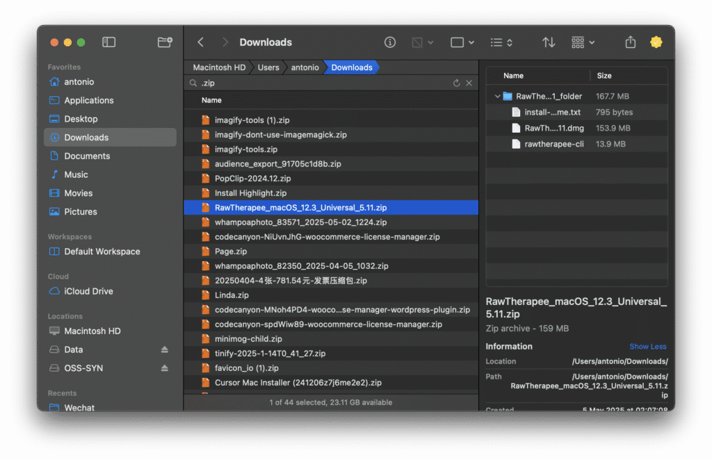 Bloom view archive files